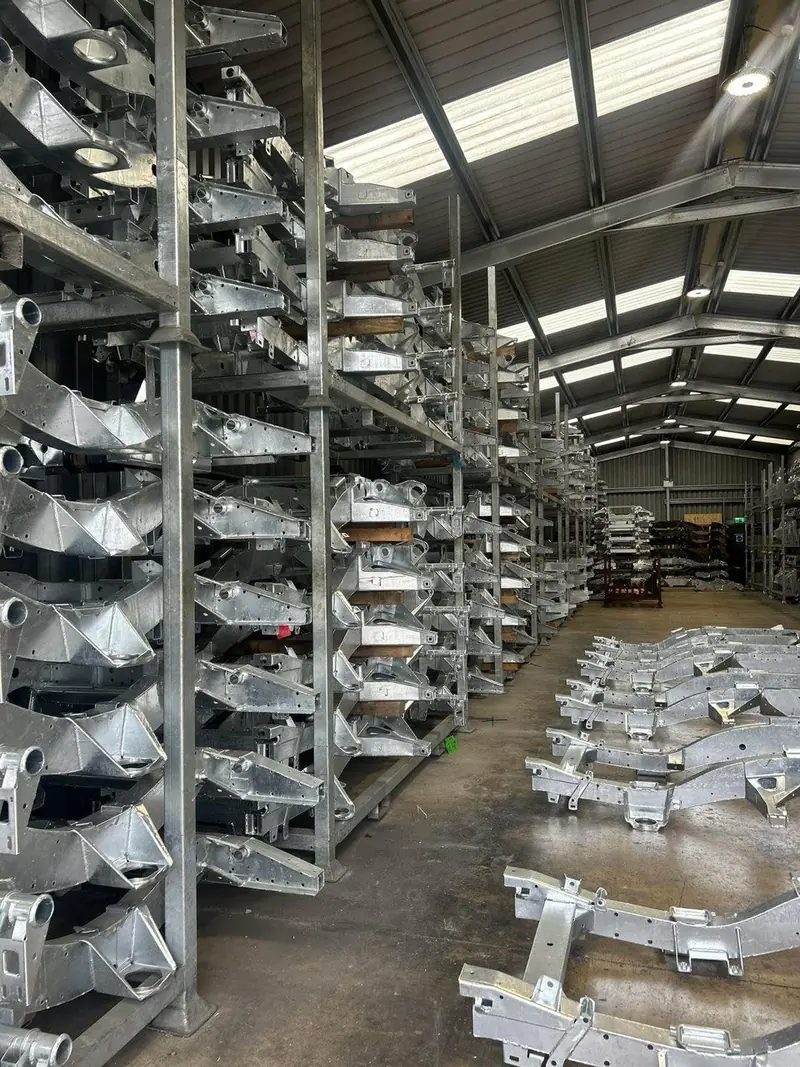 Galvanised Defender chassis